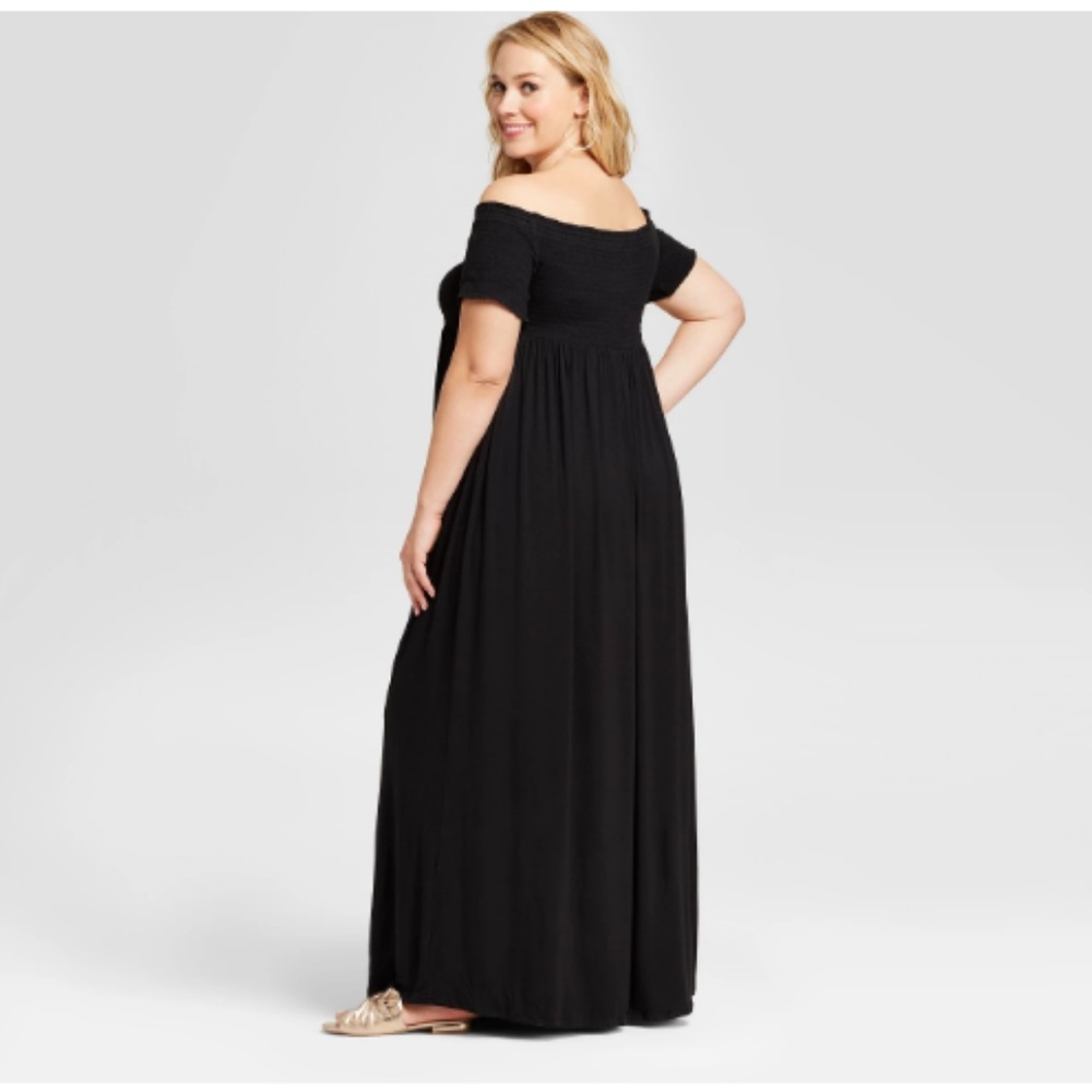 Maternity Smocked Maxi Dress #59-51 - Picture 2 of 2